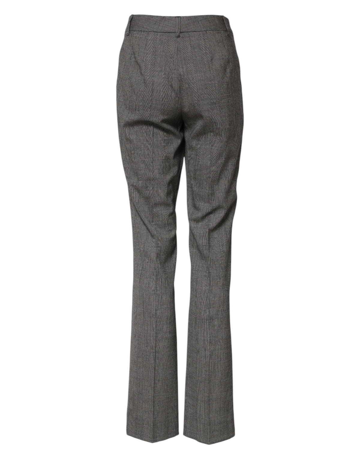 Dolce & Gabbana Gray Checkered High Waist Flared Pants