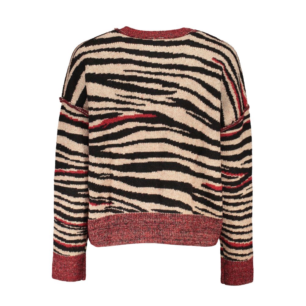 Desigual Rosso Polyester Women Sweater Turtleneck