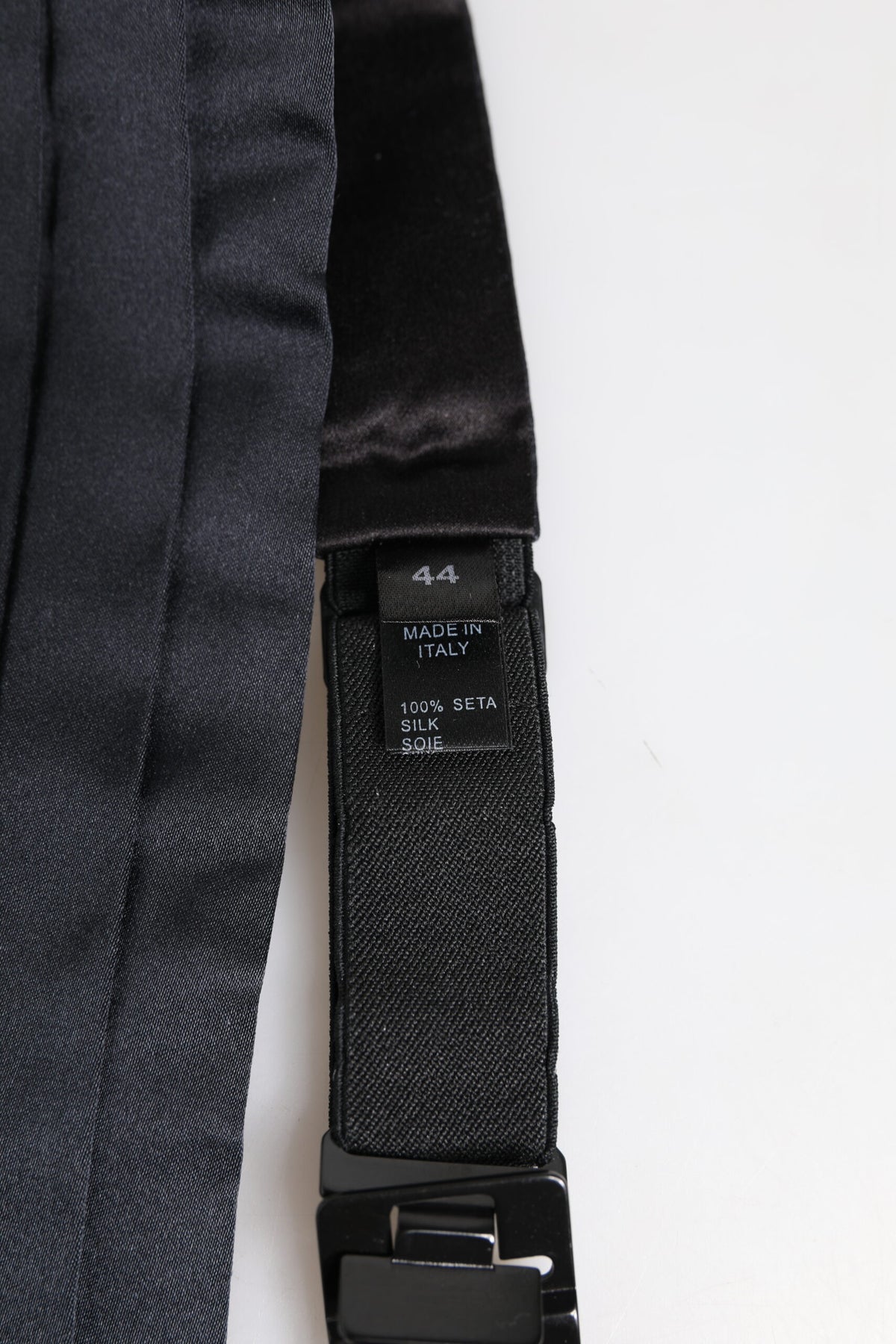 Dolce & Gabbana Dark Blue 100% Silk Belt Waist Cummerbund