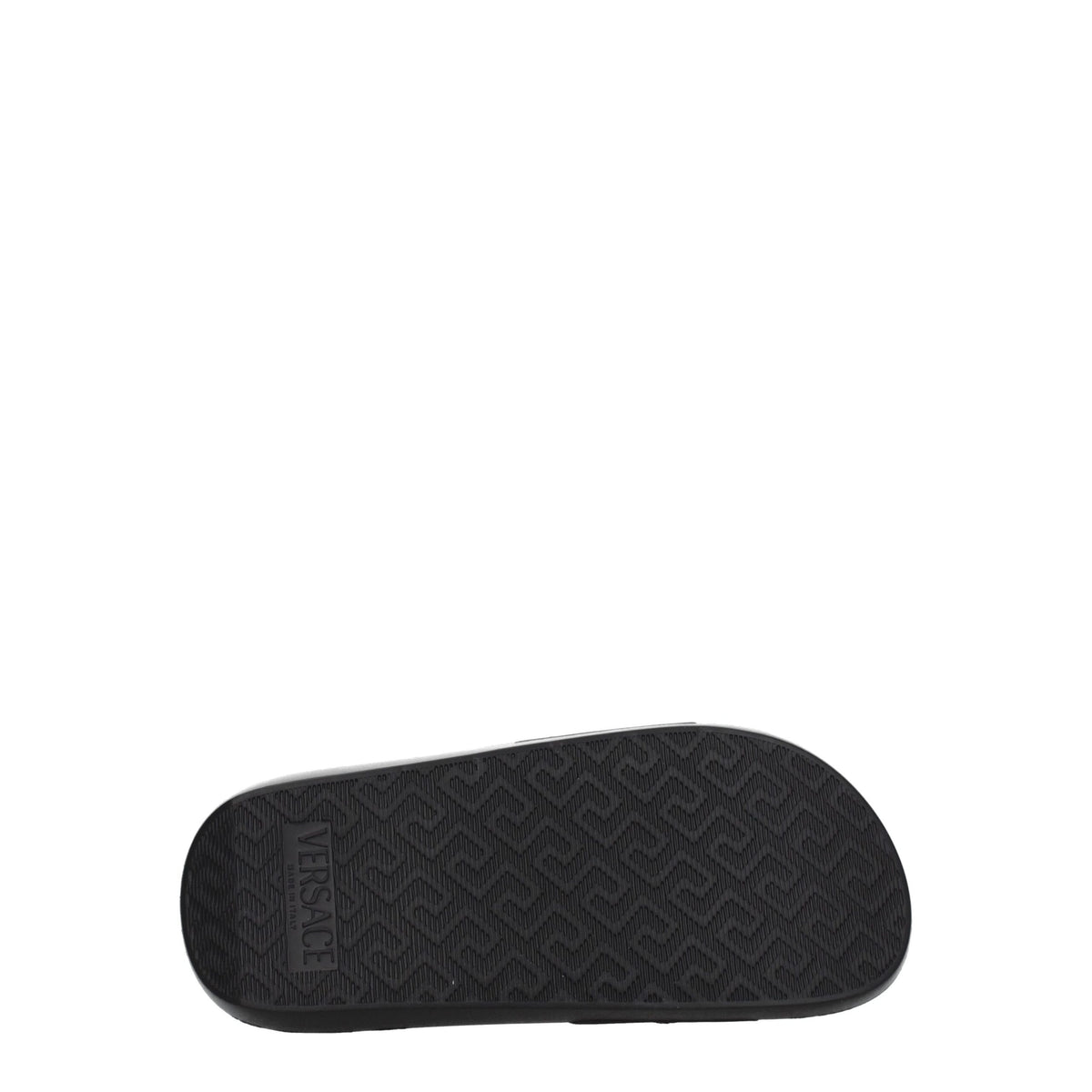 Versace Black Leather Slippers