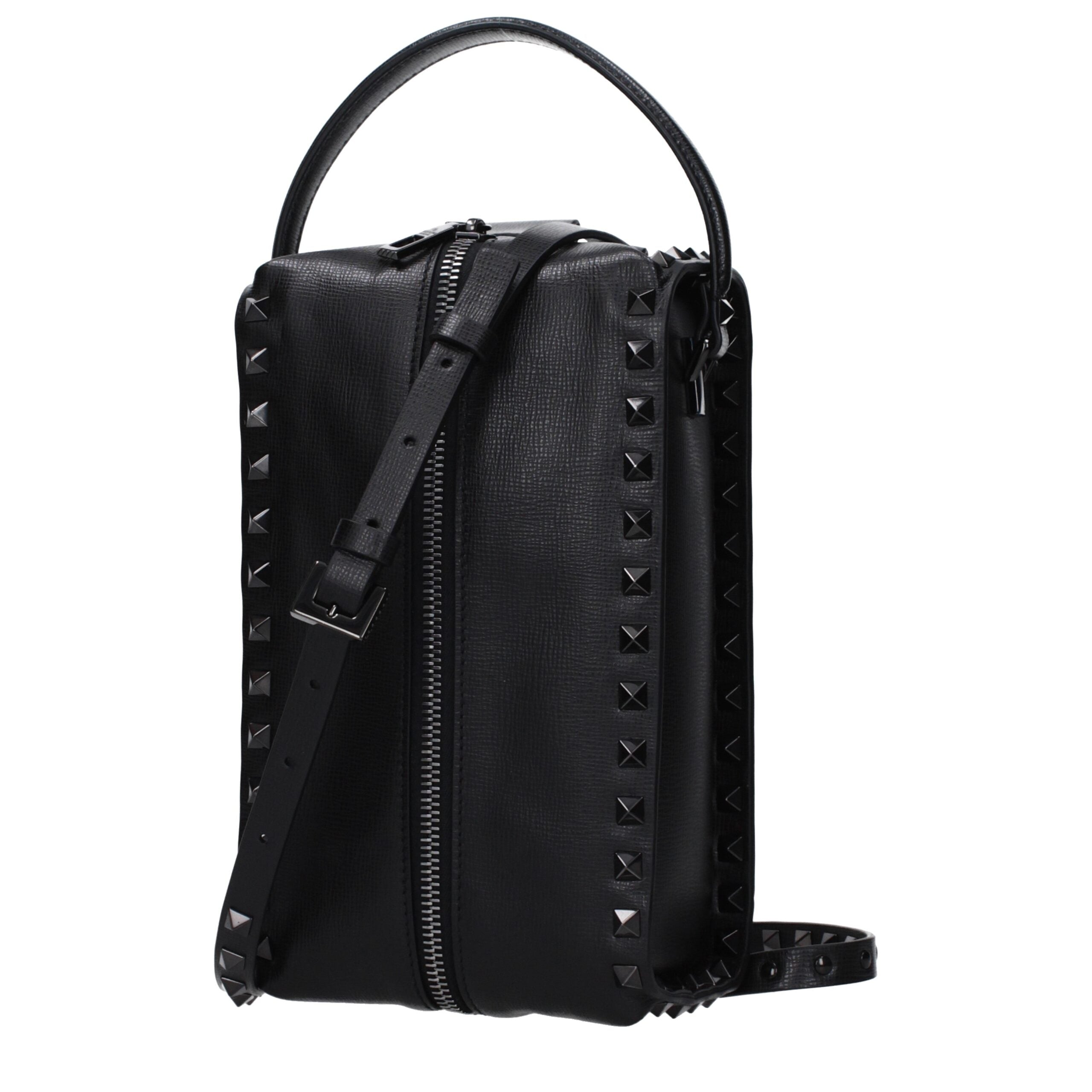 Valentino Garavani Black Leather Clutch Bag