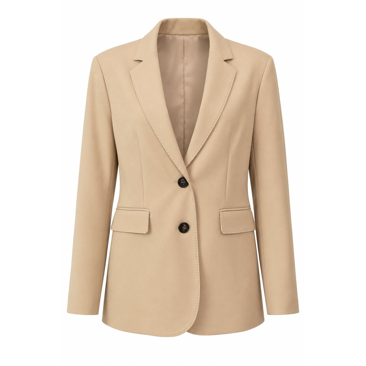 Peserico Beige Single Breasted Buttoned Blazer