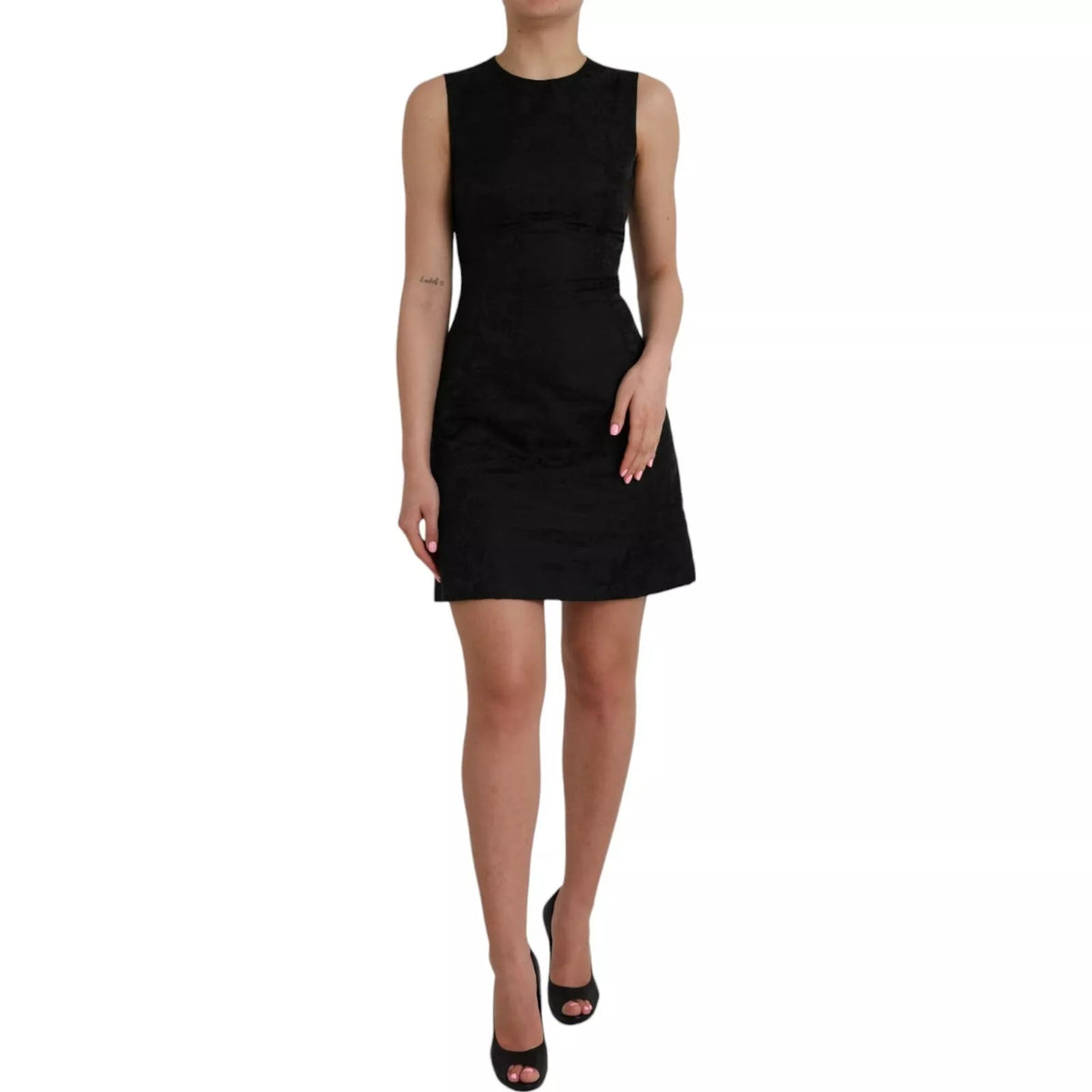 Dolce & Gabbana Black Sleeveless Bodycon A-line Mini Dress