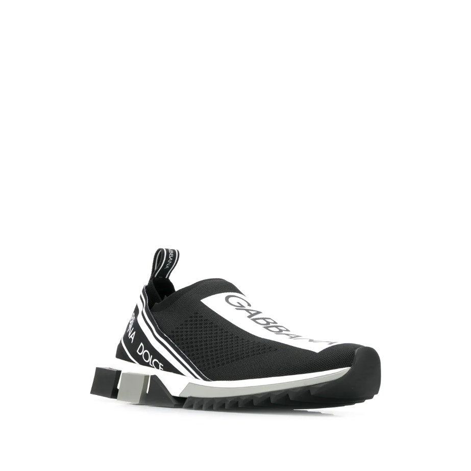 Dolce & Gabbana Black/White Sorrento Knit Sneakers