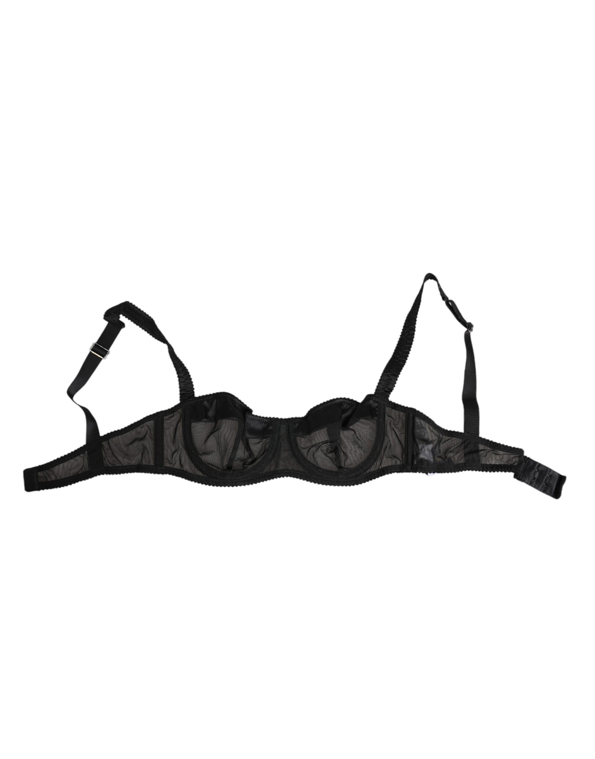 Dolce & Gabbana Black Sheer Mesh Underwire Bra Underwear