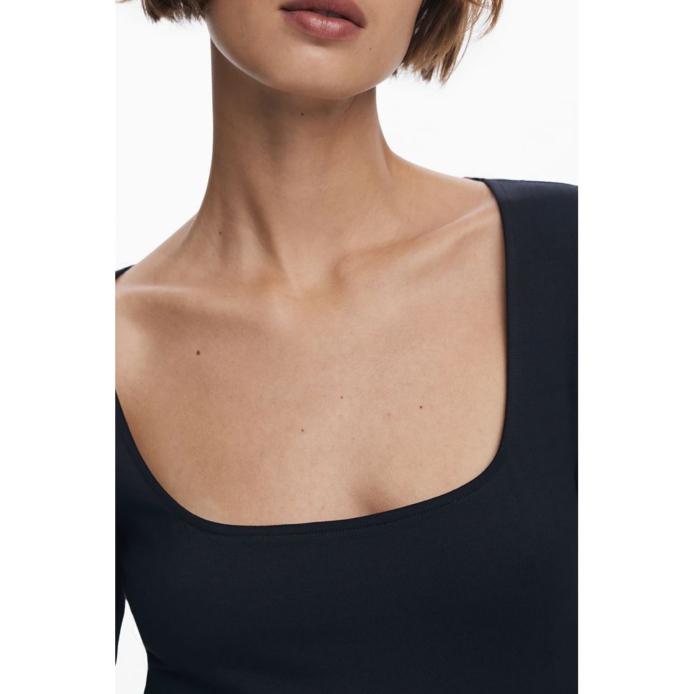 Desigual Black Cotton Women Dress