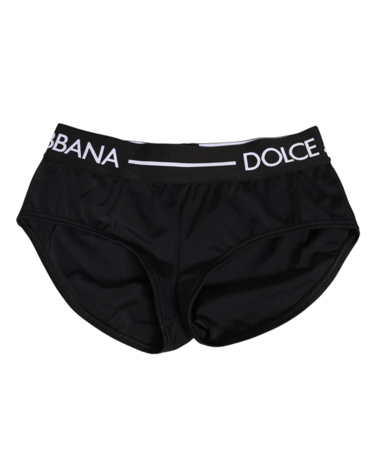 Dolce & Gabbana Black Nylon Logo Waistband Shorts Underwear