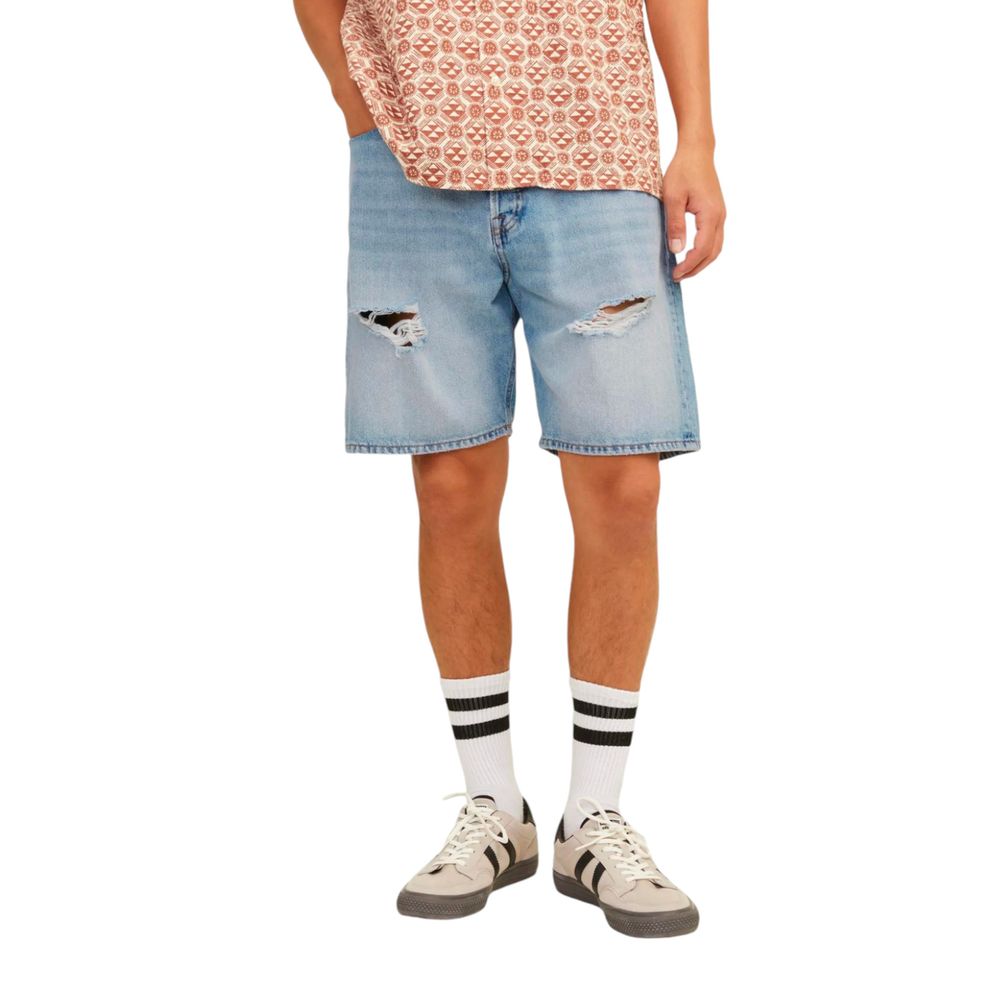 Jack Jones Light Blue Cotton Bermuda Shorts