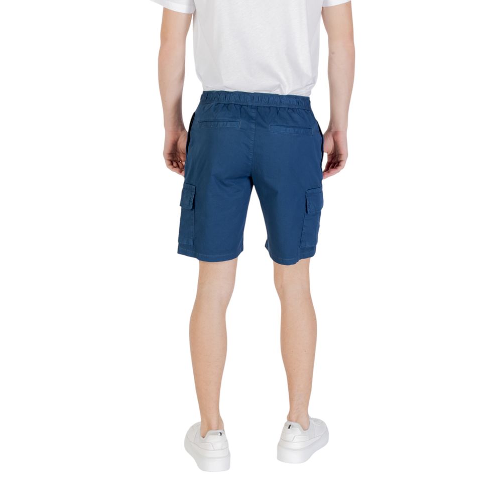 Hugo Boss Blue Cotton Bermuda Shorts
