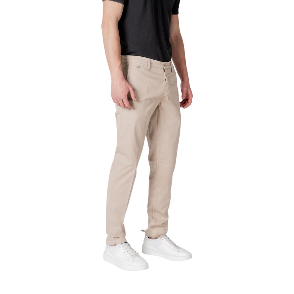 Replay Beige Cotton Casual Pants