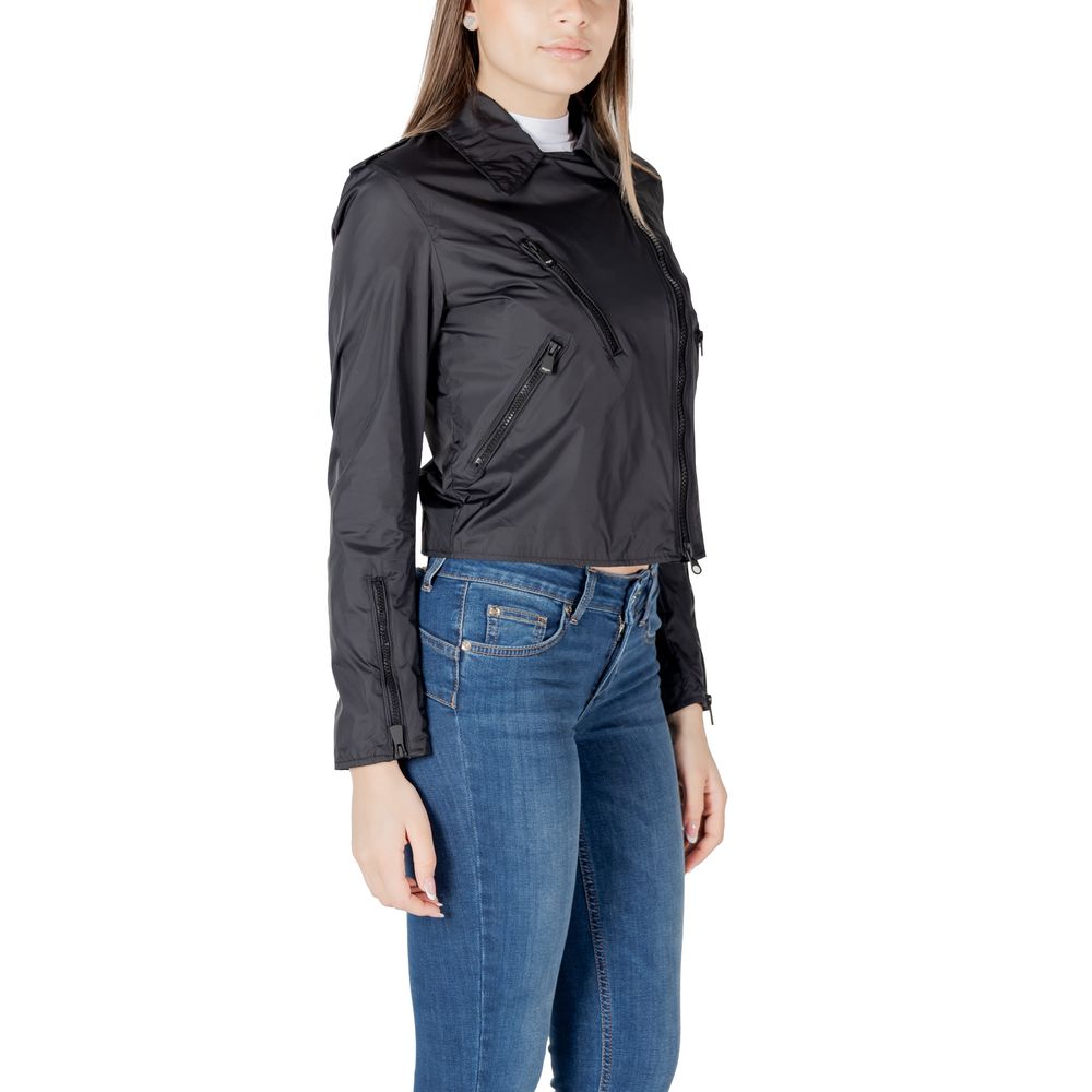 Blauer Black Polyamide Biker Jacket