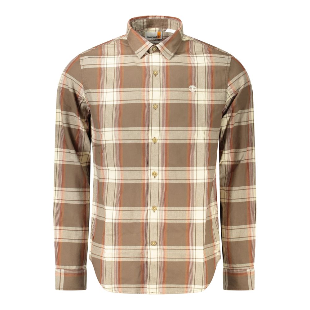 Timberland Brown Cotton Men Shirt