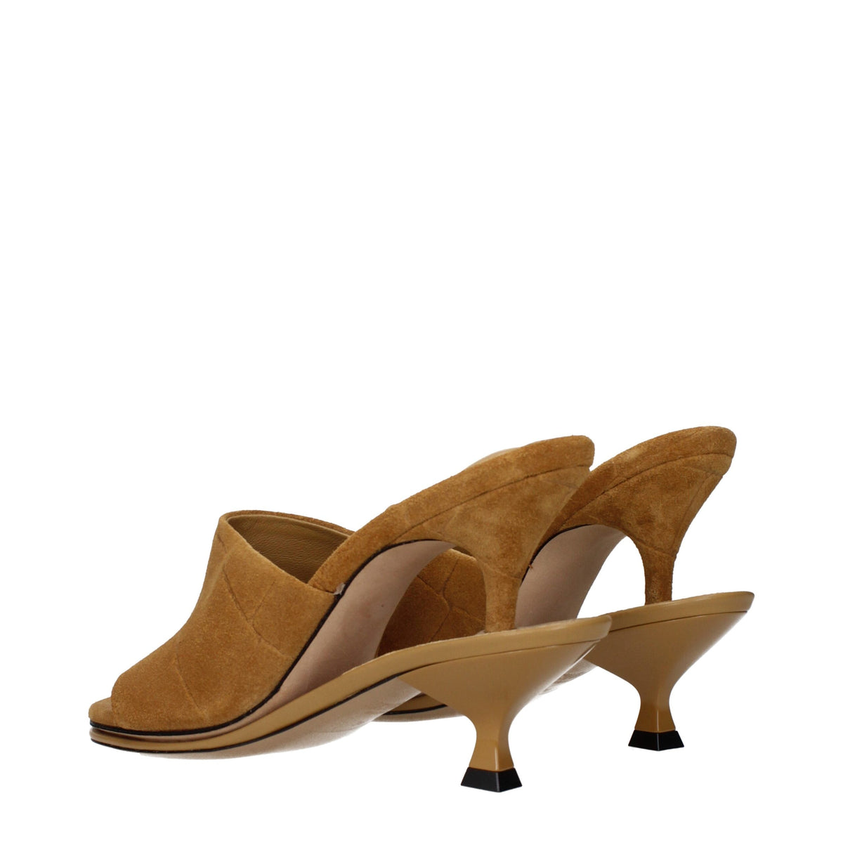 Jacquemus Brown Leather Stiletto Heel Sandals