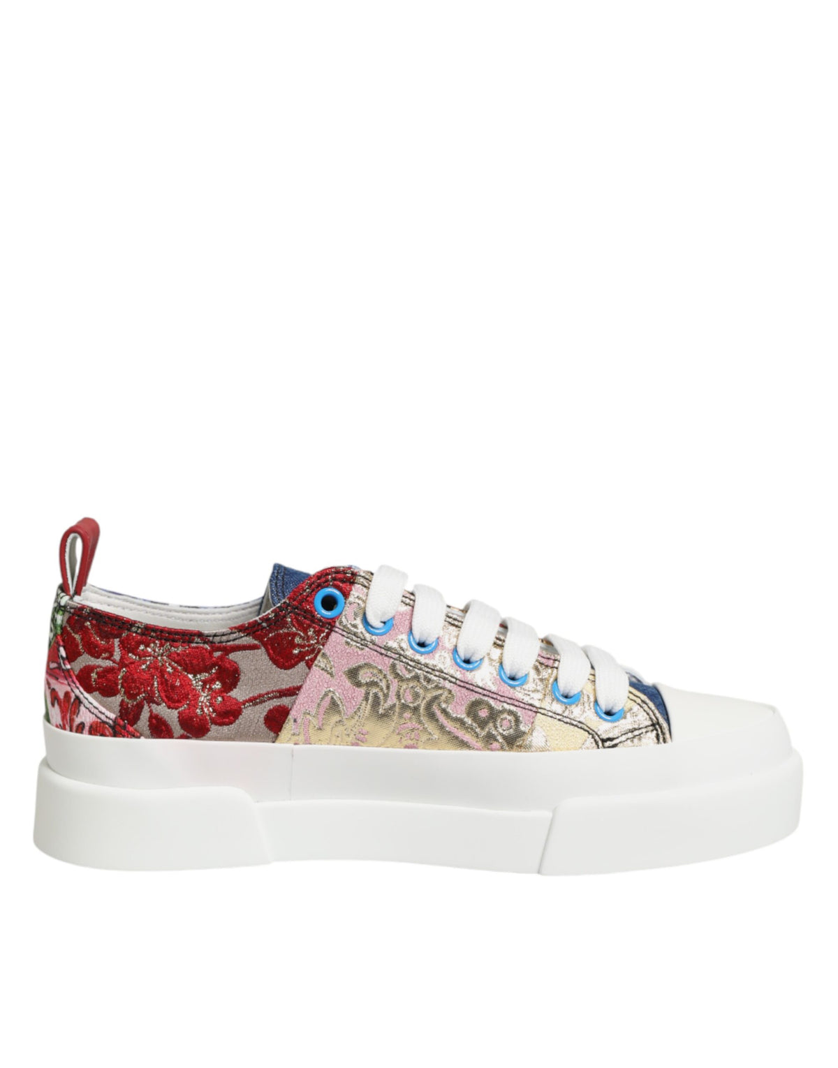 Dolce & Gabbana Multicolor Patchwork Low Top Sneakers Shoes