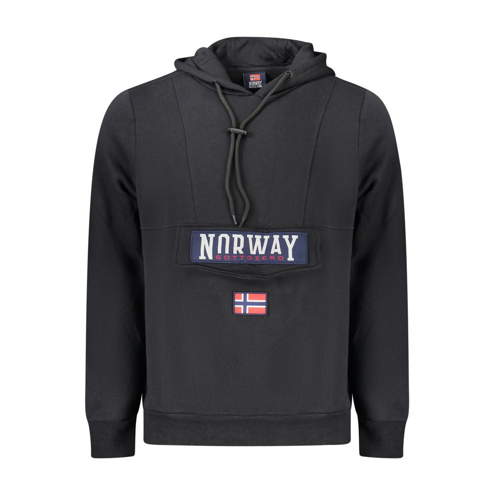 Norway 1963 Black Cotton Men's Hooded Sweatshirt