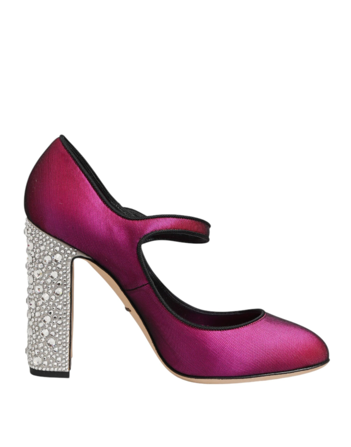 Dolce & Gabbana Pink Strass Mary Janes Heels Pumps Shoes