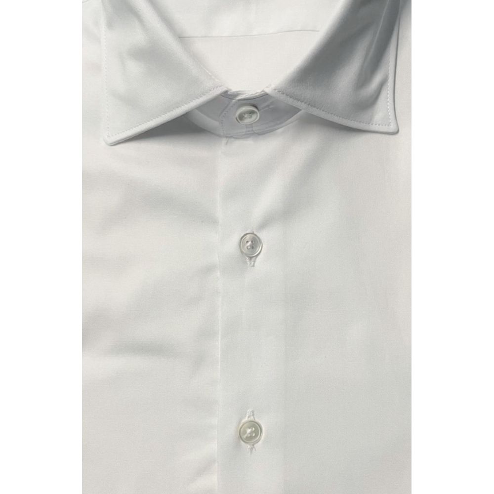 Bagutta White Cotton Men Shirt