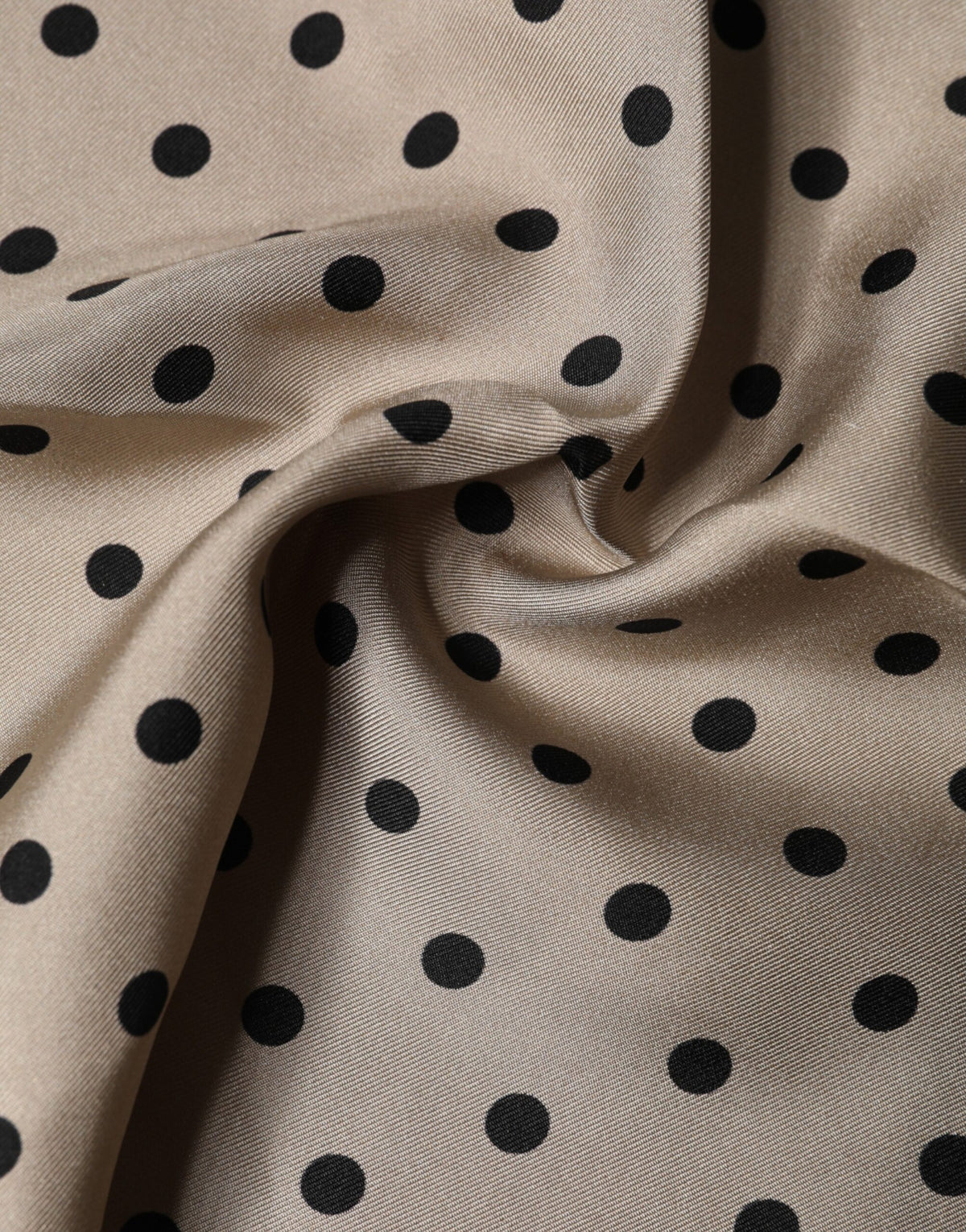 Dolce & Gabbana Brown Polka Dot Square Handkerchief Scarf