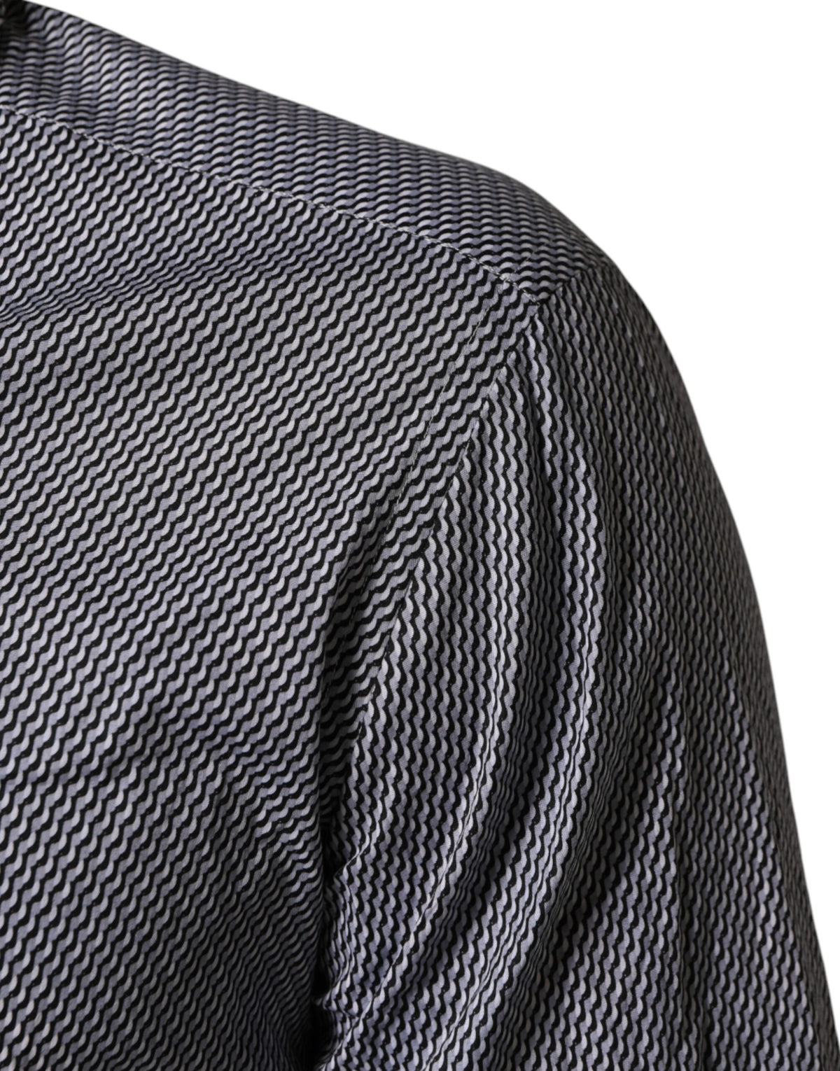 Domenico Tagliente Gray Patterned Long Sleeves Dress Shirt