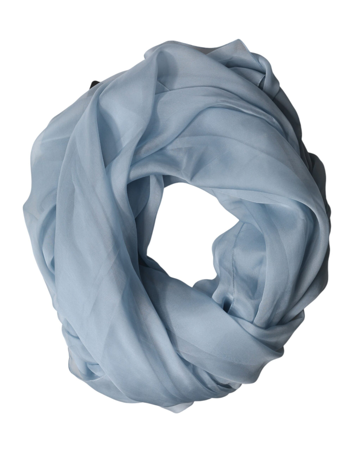 Dolce & Gabbana Light Blue Silk Stole Neck Wrap Shawl 200cm x 130cm Scarf