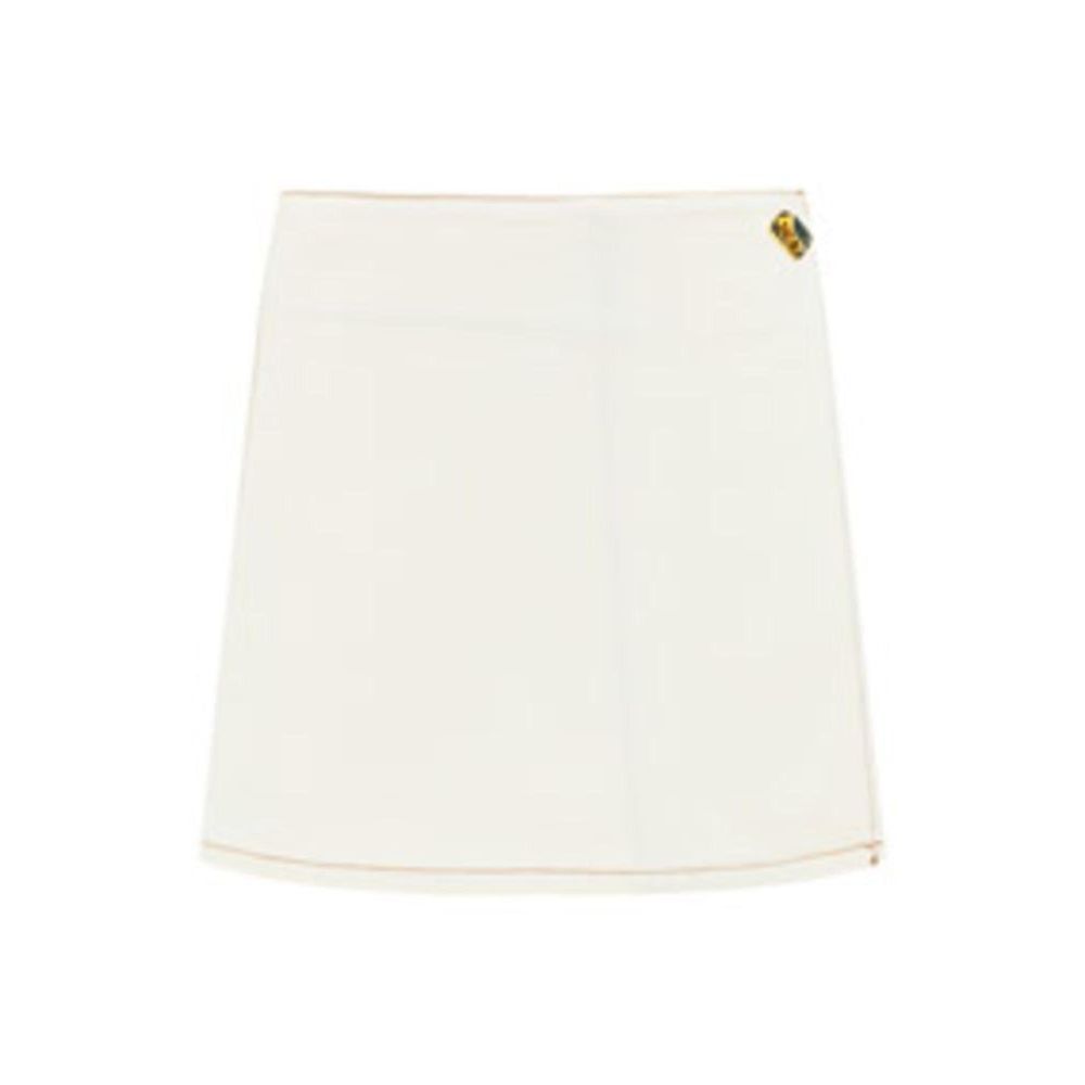 Ganni White Cotton Mini Skirt