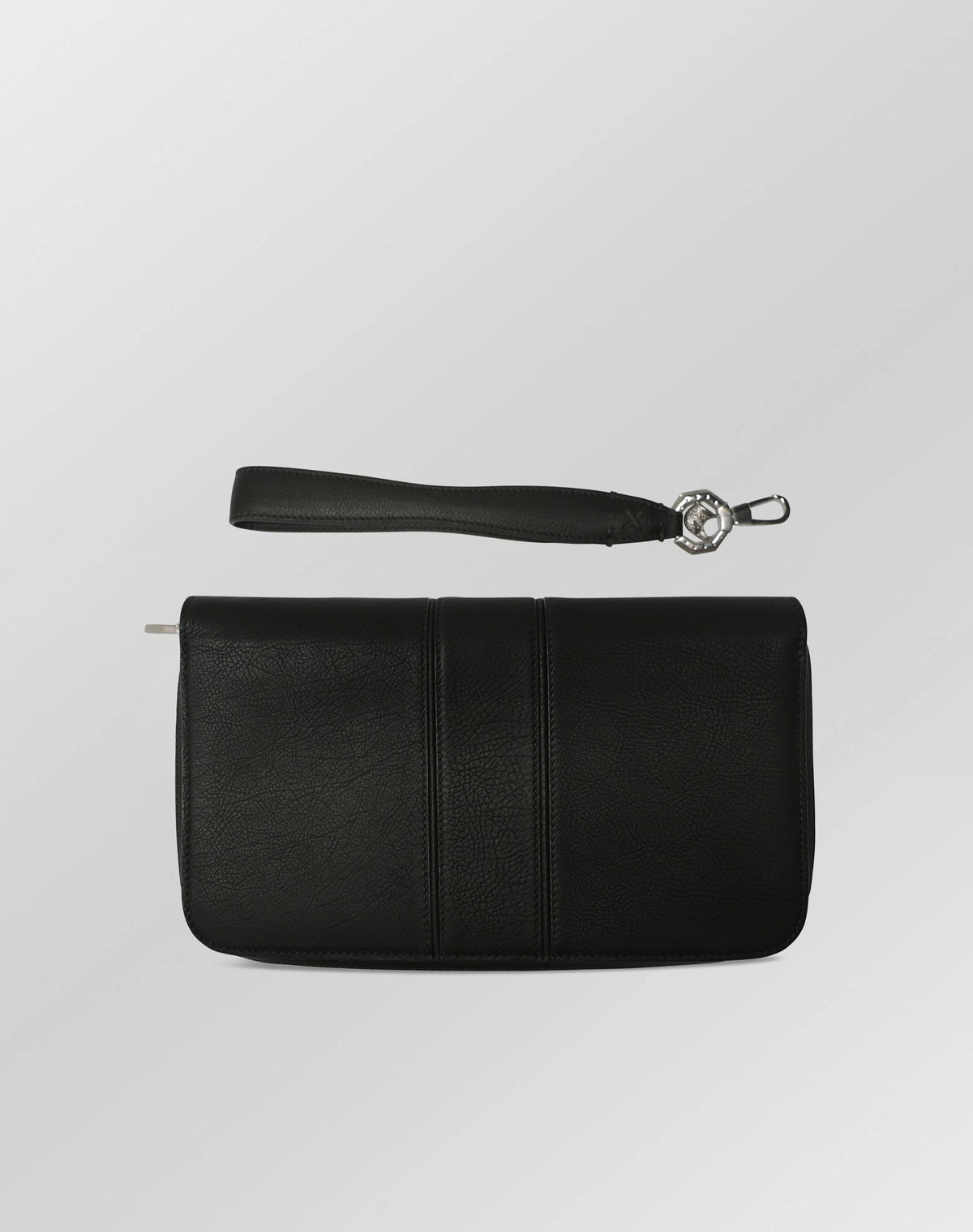 Stefano Ricci Black Textured Leather Continental Wallet Clutch for Men