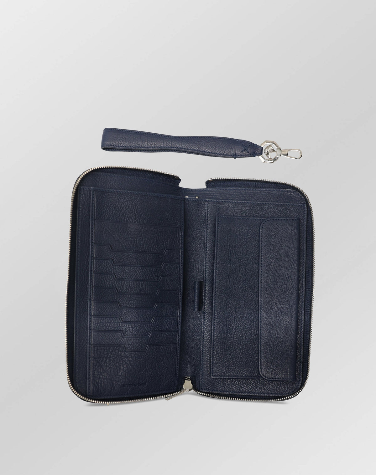Stefano Ricci Navy Calf Leather Continental Wallet Clutch for Men