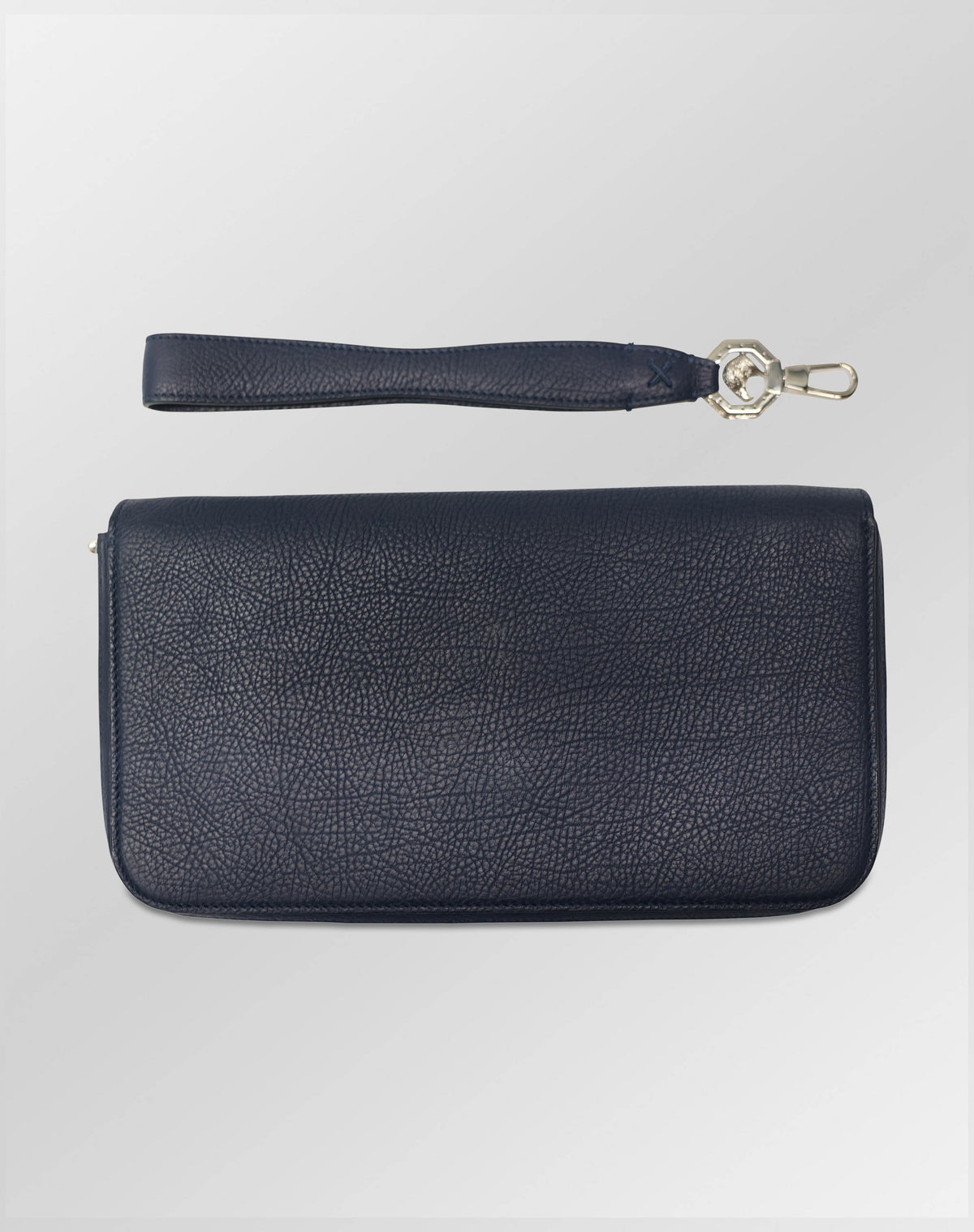 Stefano Ricci Navy Calf Leather Continental Wallet Clutch for Men