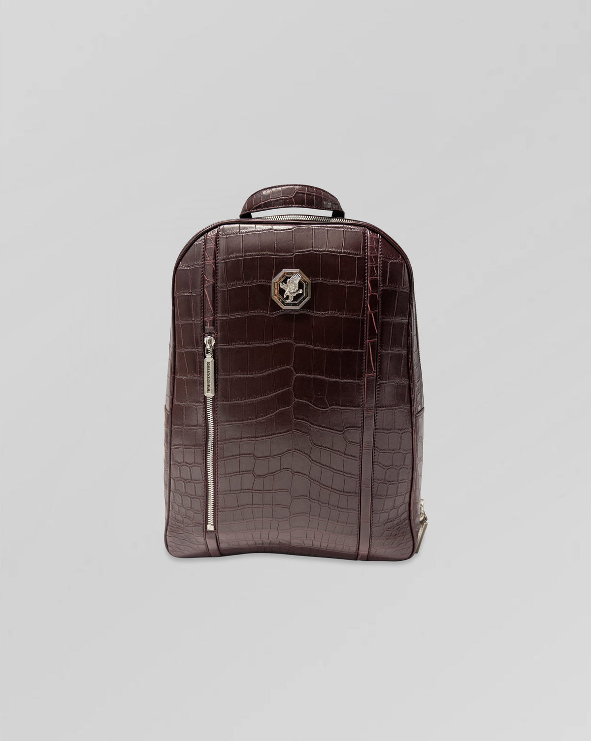 Stefano Ricci Bordeaux Crocodile Leather Backpack Luxury Designer Bag