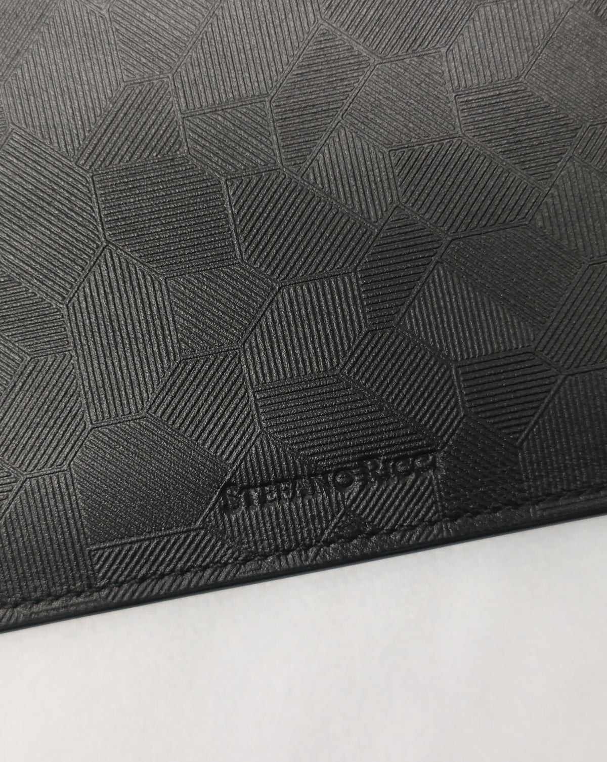 Stefano Ricci Geometric Leather Zip Portfolio Clutch with Octagonal Plaque - OneOffBtq.com