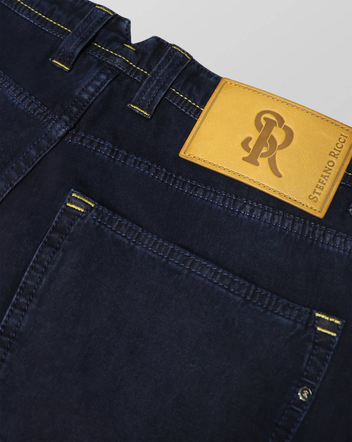 Stefano Ricci Dark Wash Denim Jeans – Regular Comfort Fit Luxury Italian Denim