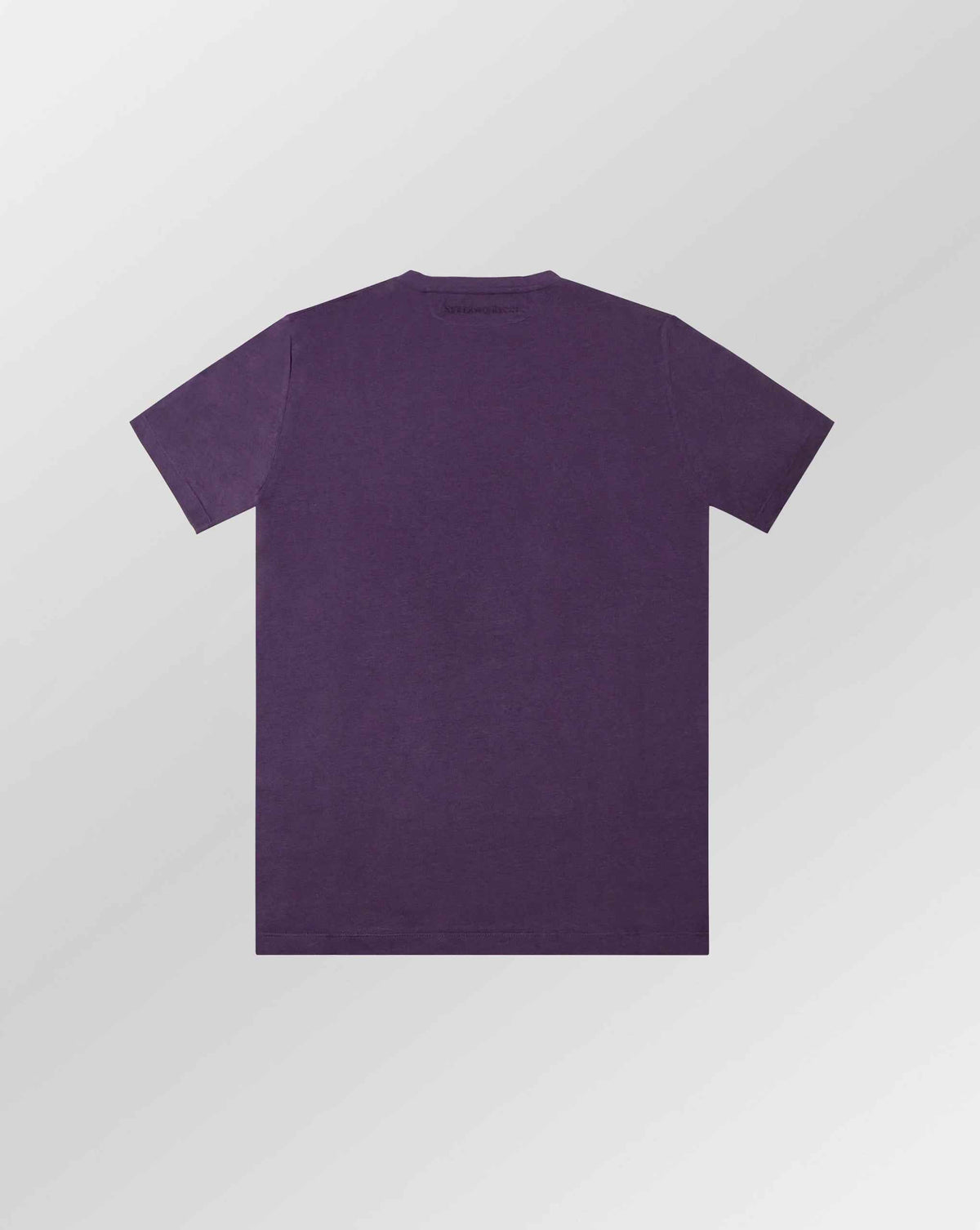 Stefano Ricci Silk Cotton T-Shirt with Eagle Embroidery | Purple