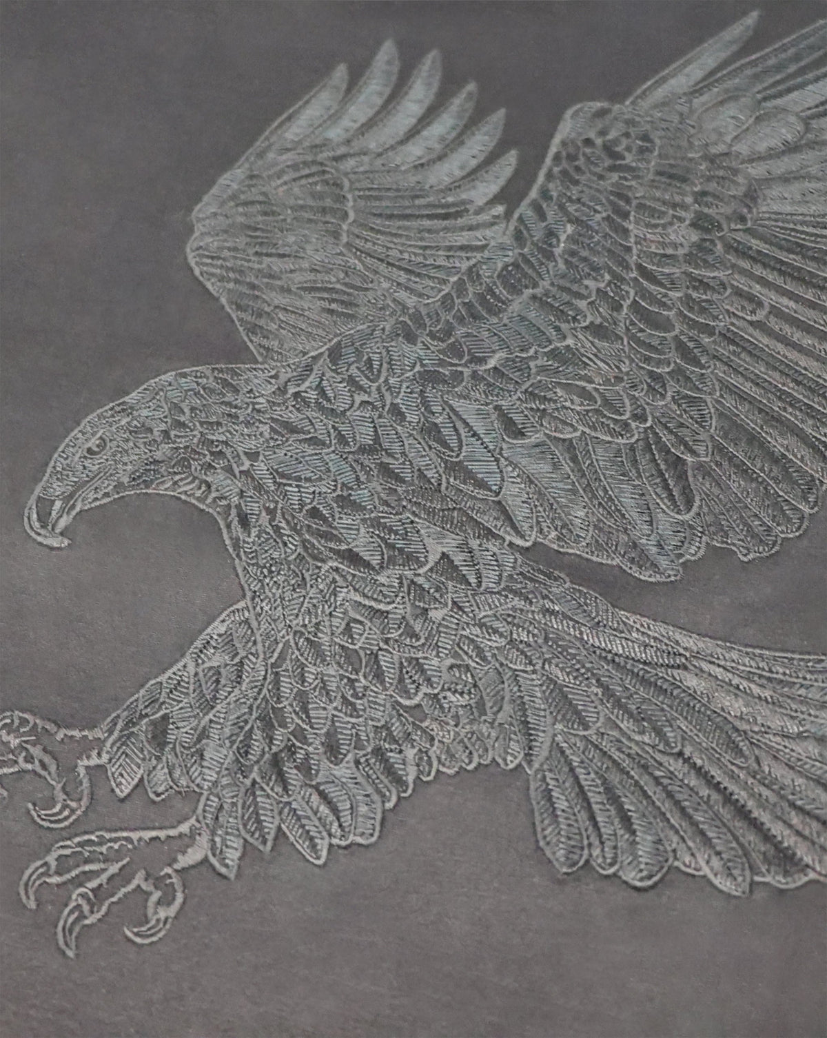 Stefano Ricci Silk Cotton T-Shirt Eagle Embroidery | Black