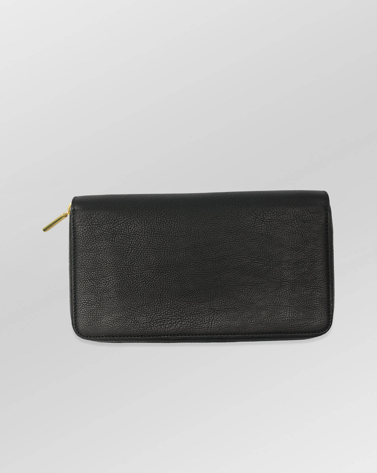 Stefano Ricci Grained Calfskin Zip-Around Wallet Clutch with Eagle Logo Black