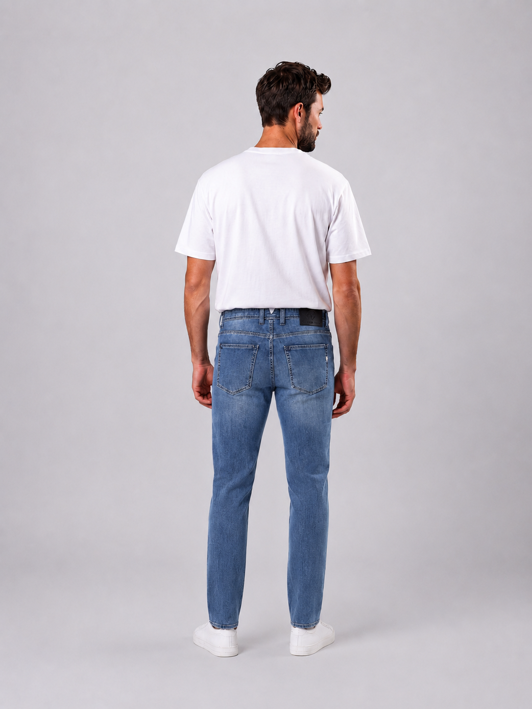 Stefano Ricci Comfort Fit Light Wash Stretch Denim Jeans – Italian Luxury
