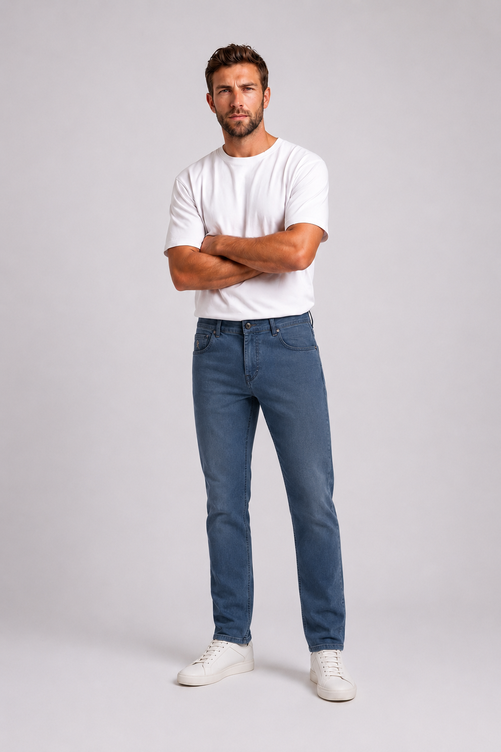 Stefano Ricci Light Blue Comfort Fit Denim Jeans