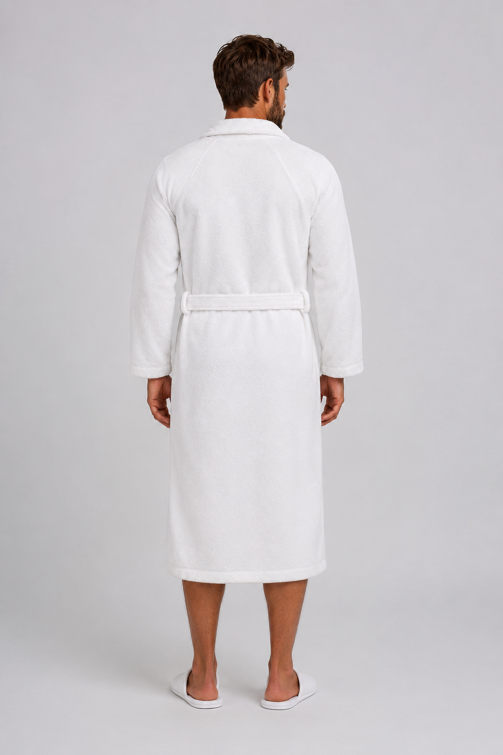 Stefano Ricci White Embroidered Cotton Bathrobe