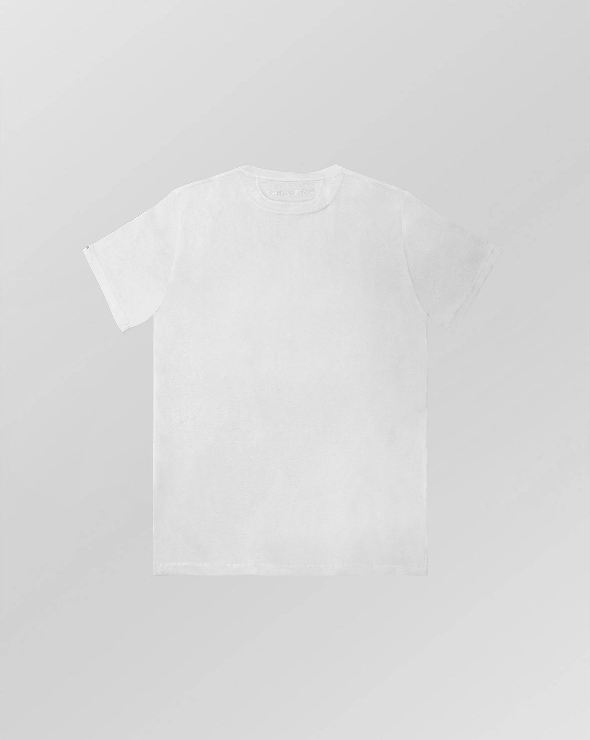 Stefano Ricci Silk Cotton T-Shirt with Eagle Embroidery | White