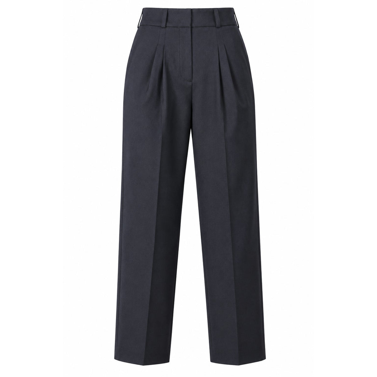 Peserico Black High Waisted Pleated Trouser Pants