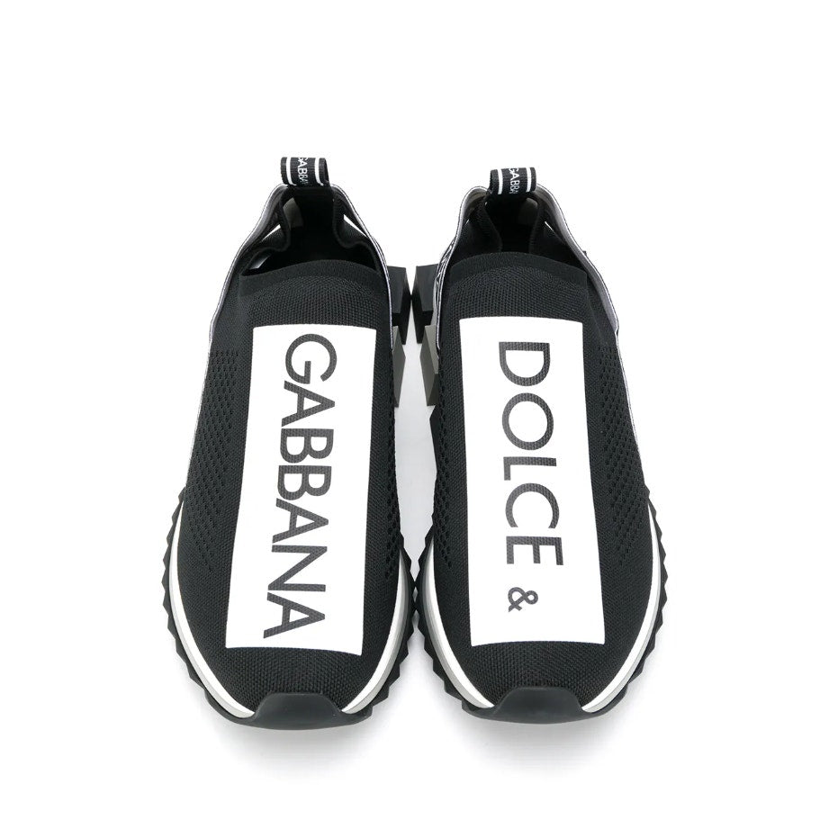 Dolce & Gabbana Black/White Sorrento Knit Sneakers