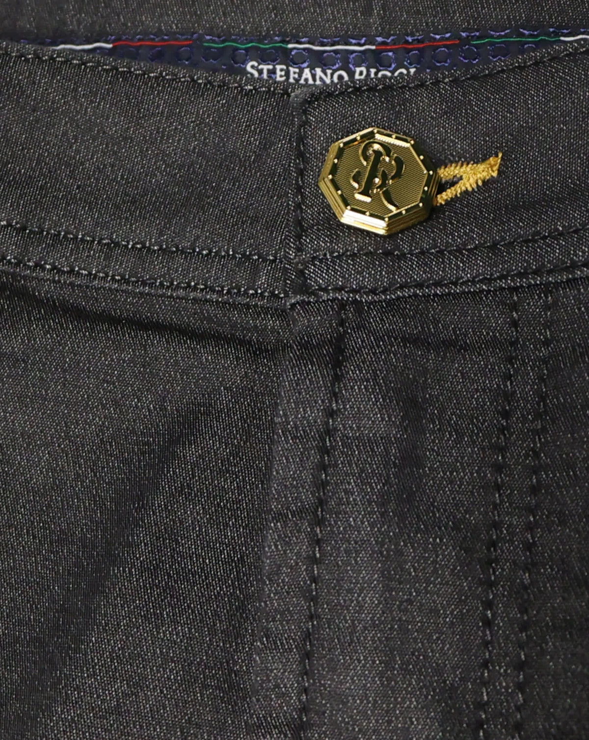 Stefano Ricci Black Luxury Sport Trousers Slim Fit - OneOffBtq.com