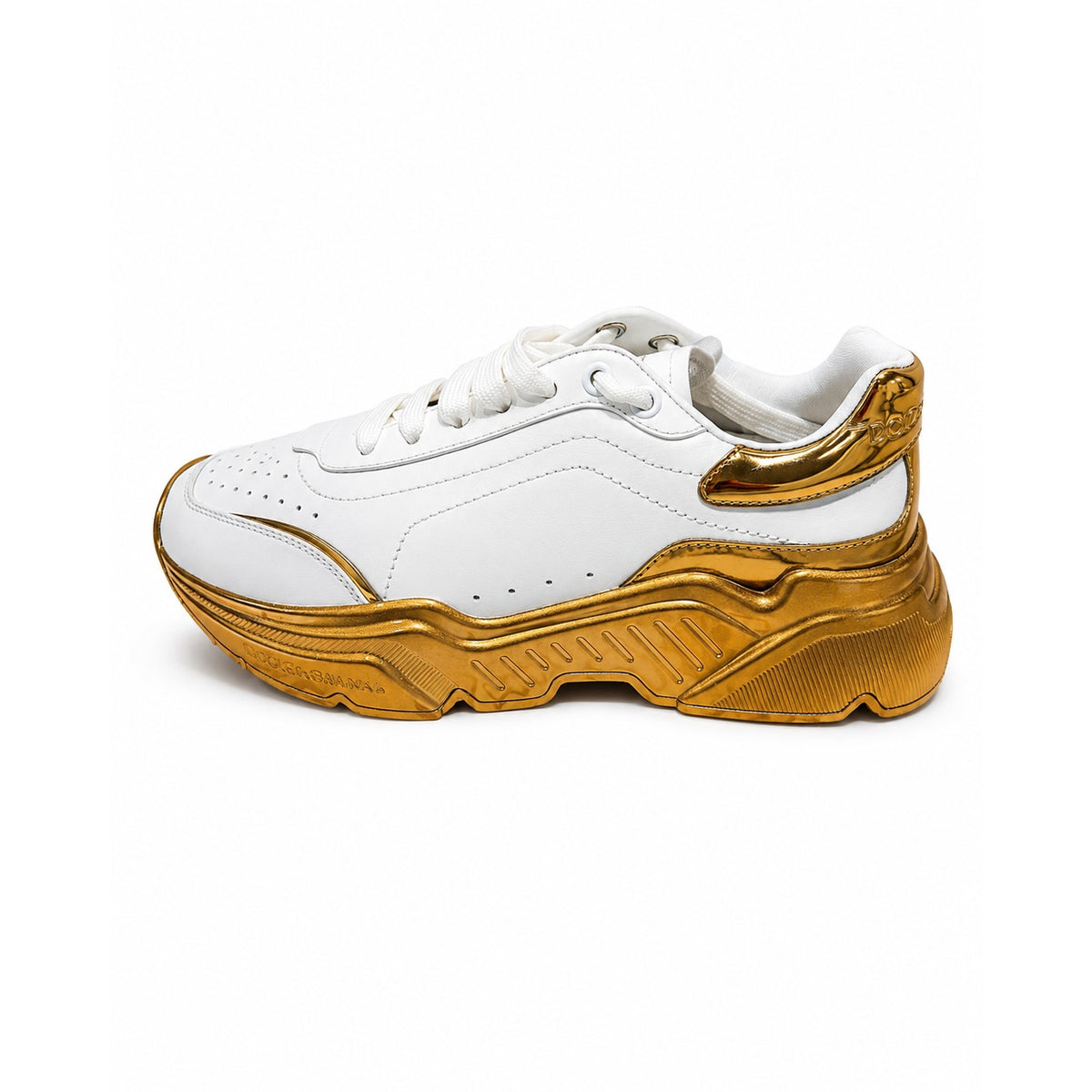 Dolce & Gabbana White Gold  Daymaster Sneaker Shoes