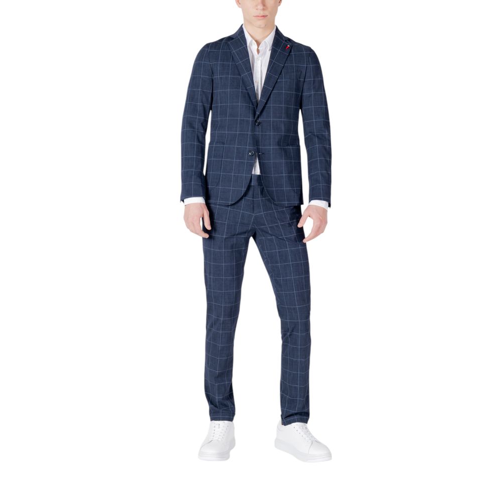Mulish Blue Cotton Two-Piece Suit