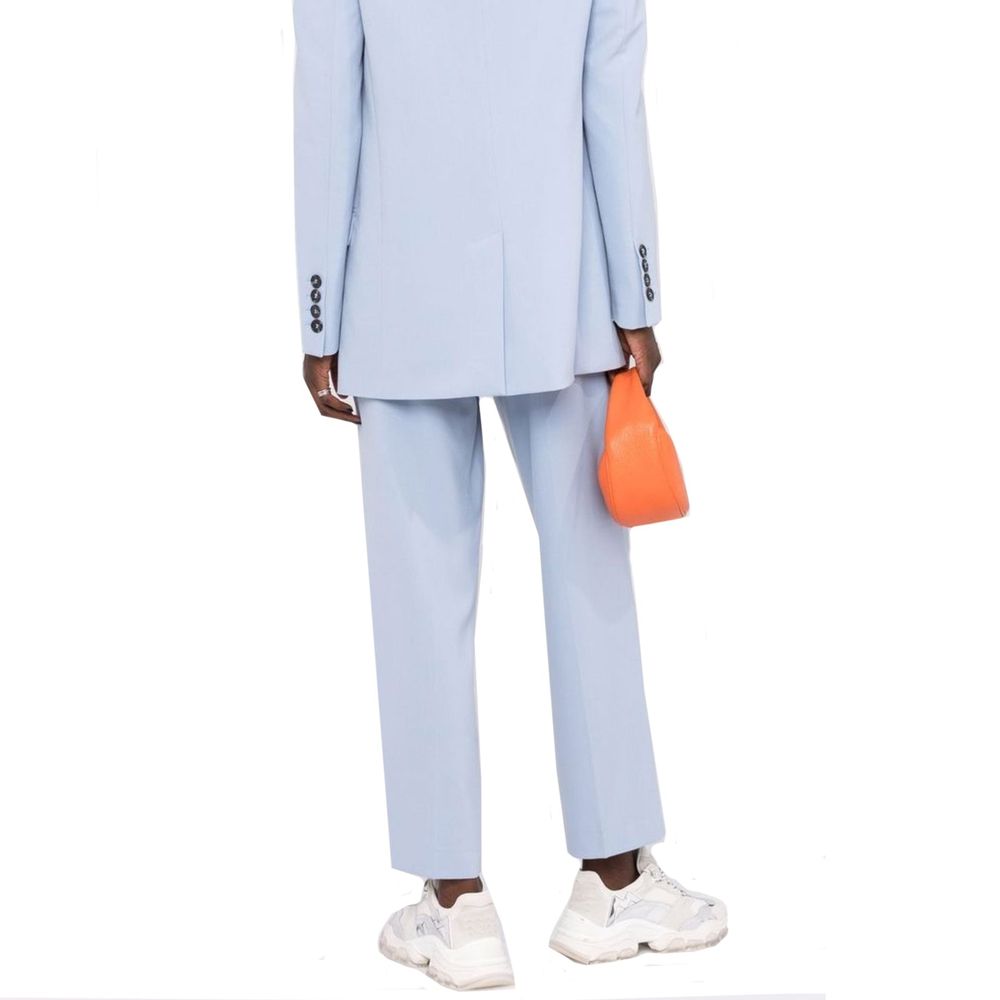 BLANCA VITA Blue Elastane Casual Pants