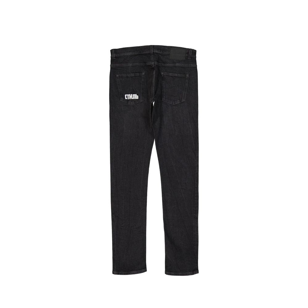 Heron Preston Black Cotton Slim Fit Jeans