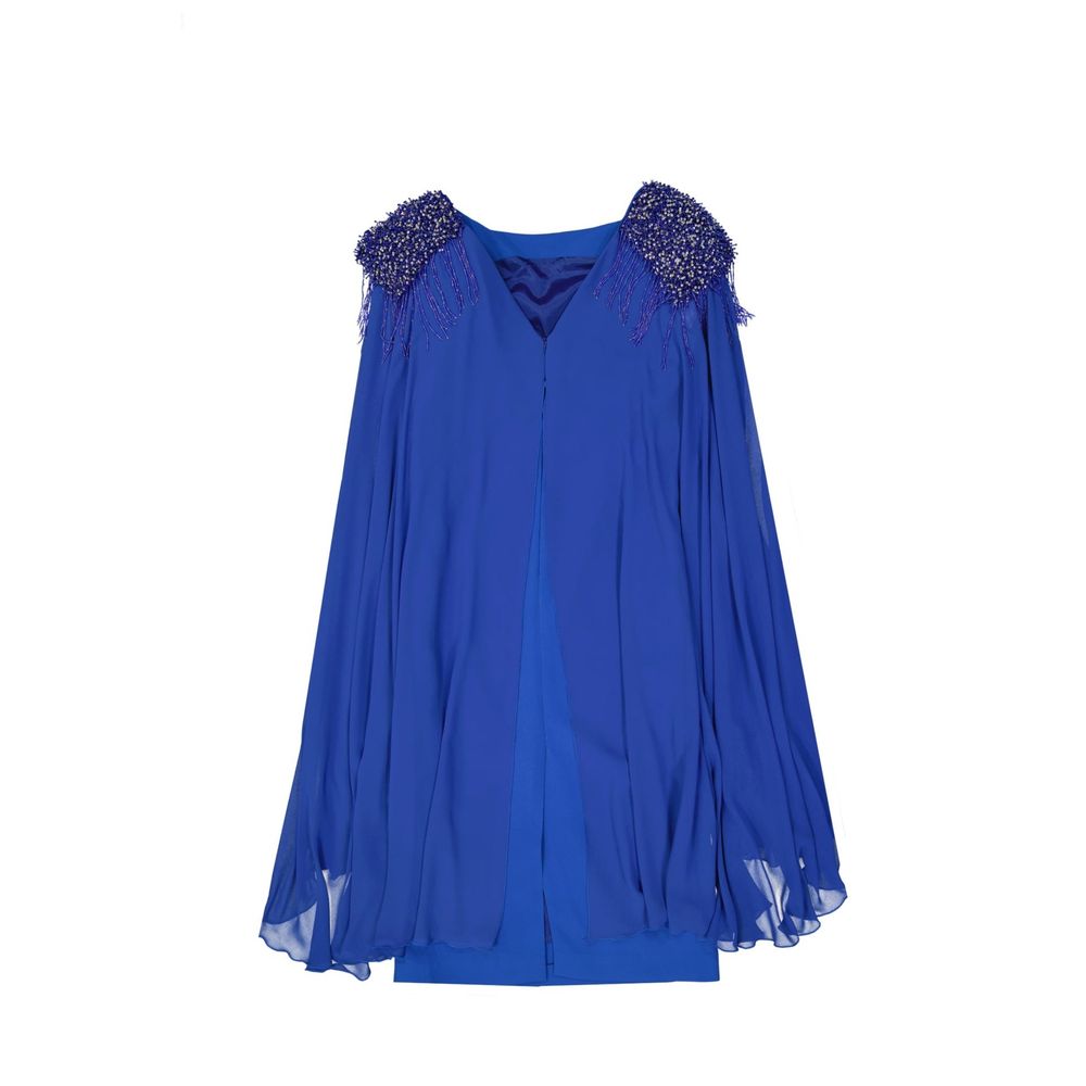 IVAN MONTESI Blue Acetate Cocktail Dress