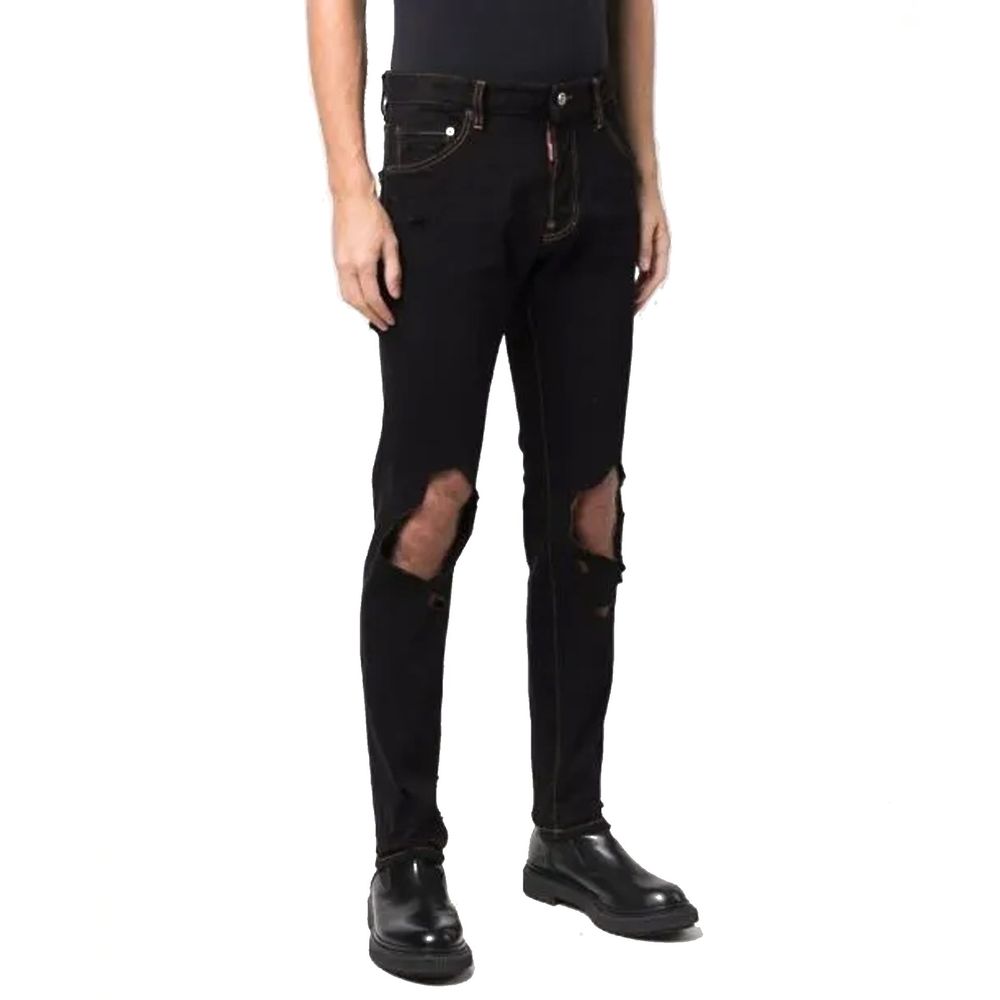 Dsquared² Black Cotton Skinny Jeans