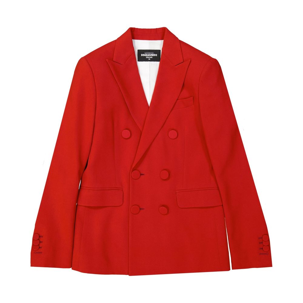 Dsquared² Red Viscose Blazer