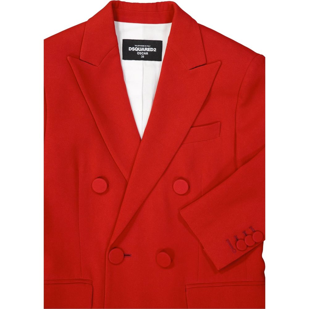 Dsquared² Red Viscose Blazer