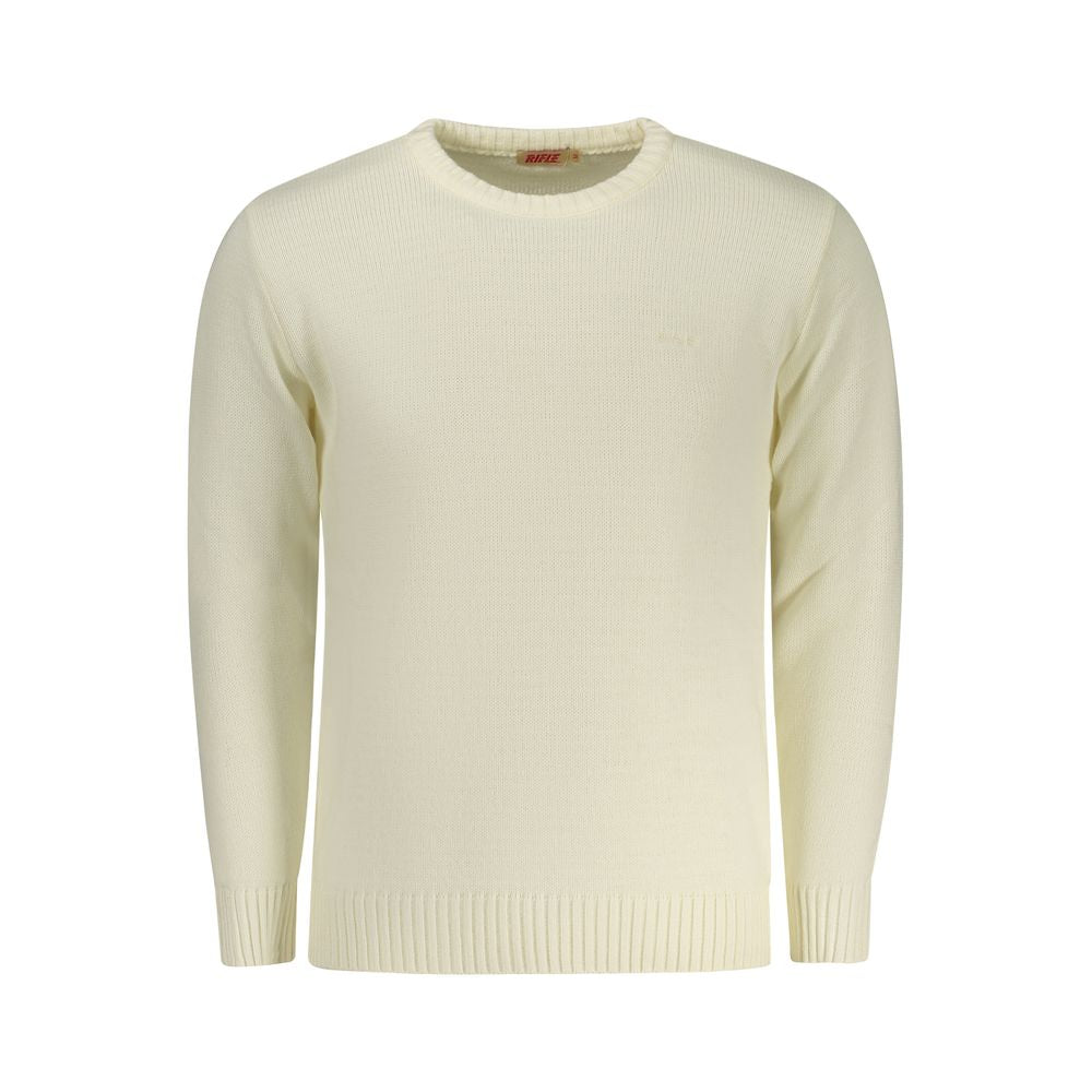 Rifle White Acrylic Men Sweater